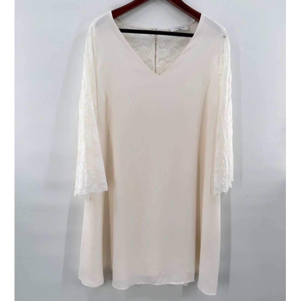 Boho Bridal Lace Shift Dress ModCloth Blushing With Bliss Ivory Cream Mini 1X